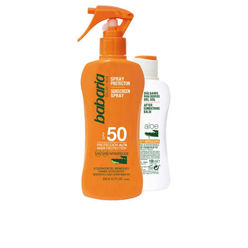Babaria Solar Aloe Vera Kit De Soins Solaires Protection SPF50 Avancée