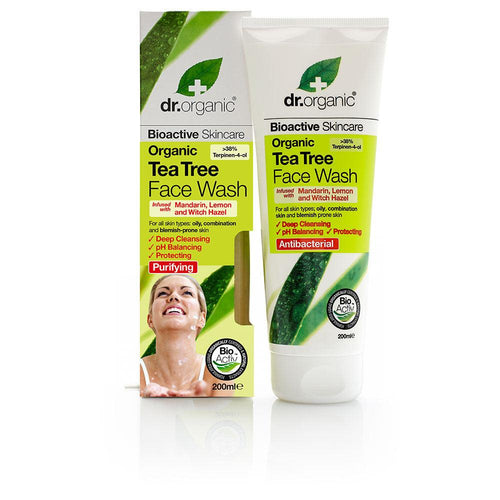 Dr Organic Tea Tree Dr Organic Nettoyant Visage Éclat Naturel Sans Effort
