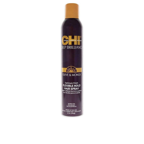 Farouk Chi Spray Fixant Flexible Cheveux Olive Et Monoi Contrôle Léger Et Flexible