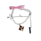 Inca Pulsera De Perlitas Con Adornos Colgantes Lote Braccialetto Accenti Dorati Chic