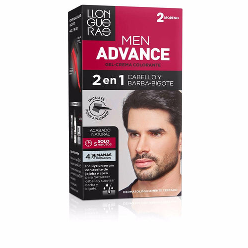 Llongueras Men Advance Crema Tinteadora Para Cabello Castaño Color En 5 Minutos