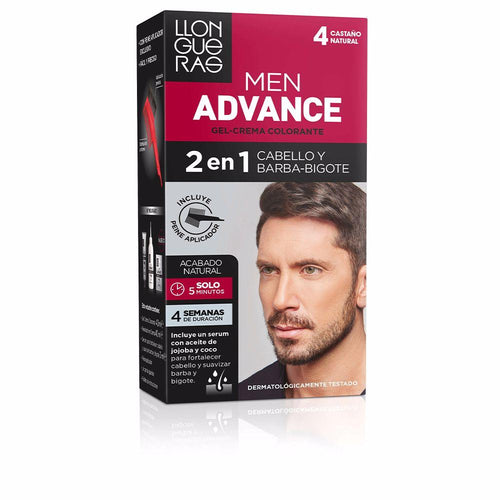Llongueras Men Advance Crema Tinteadora Para Cabello Castaño Color En 5 Minutos