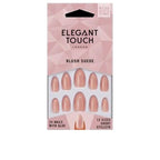 Elegant Touch Core Colour Faux Ongles Avec Colle Stiletto Blush Suede Manucure Parfaite