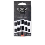 Elegant Touch Core Colour Unghie Con Colla Squoval Midnight Black