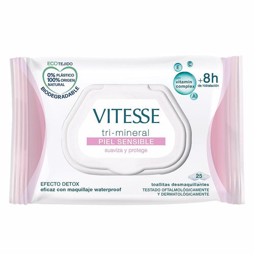 Vitesse Vitesse Cuidado Facial Makeup Remover Wipes Natural Ingredients