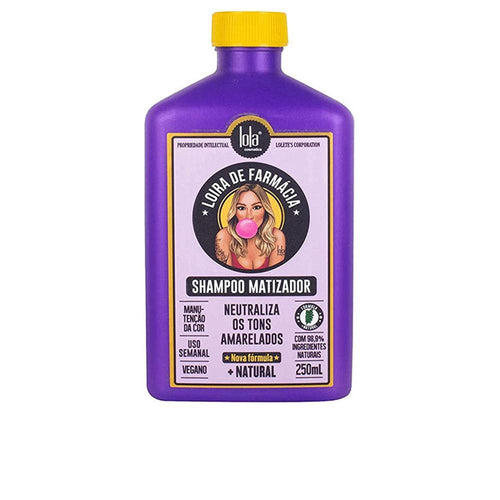 Lola Cosmetics Loira De Farmácia Champú Matizador Para Cabello Rubio Radiante