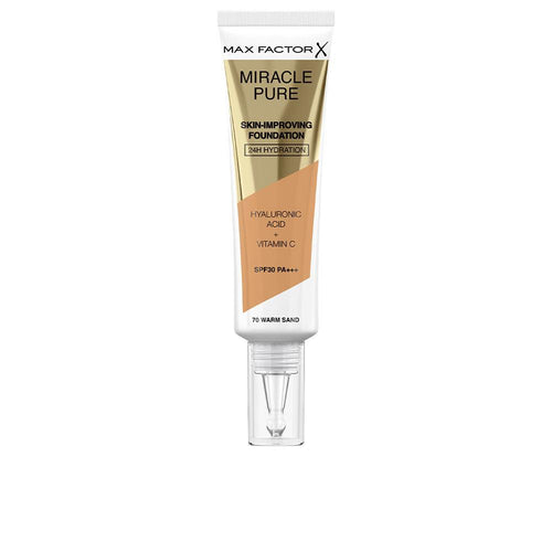 Max Factor Miracle Pure Base De Maquillaje Hidratante Con SPF 30 Ácido Hialurónico Eficaz