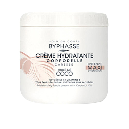 Byphasse Cuidados Hidratantes Crème Hydratante Pour Le Corps Avec Huile De Coco Hydratation Profonde Naturelle