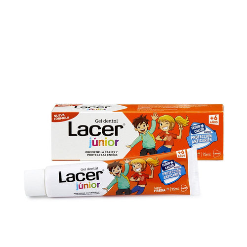 Lacer Lacer Junior Gel Dental Fresa Para Niños Fluoruro Y Calcio Potenciador