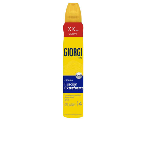 Giorgi Line Fijación Extrafuerte Mousse Fixante Pour Coiffage Finition Lisse Et Brillante