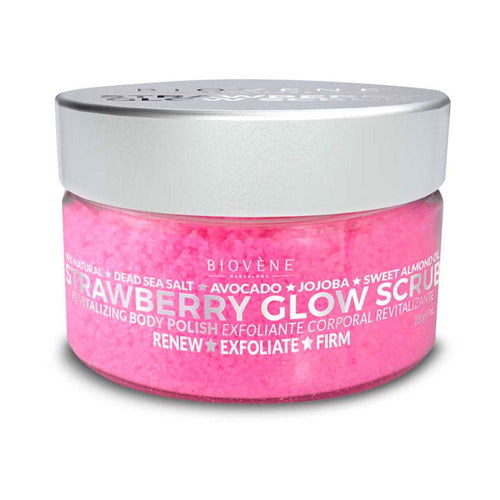Biovène Strawberry Glow Scrub Revitalisierendes Körperpeeling Strahlende Natürliche Haut