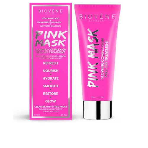 Biovène Pink Mask Peel Off Facial Mask Glowing Complexion