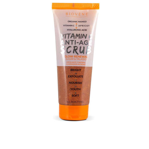 Biovène Vitamin C Anti Age Scrub Cosmetico Corpo Per Una Pelle Luminosa