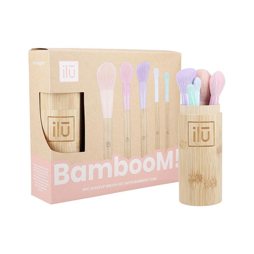 Ilū Bamboom Makeup Brush Set Pastel Eco Chic