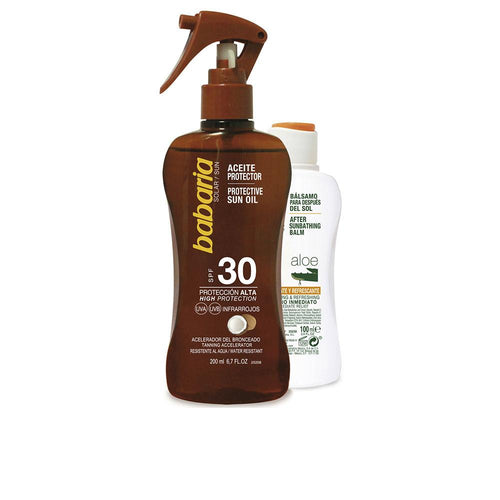Babaria Solar Aceite Coco Set Cosmético Solar Protección SPF 30