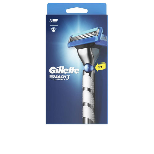 Gillette Mach 3 Turbo Rasoir Avec Pièce De Rechange Originale Rasage Impeccable