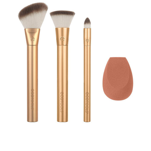 Ecotools Precious Metals Brush And Sponge Set Flawless Face Application