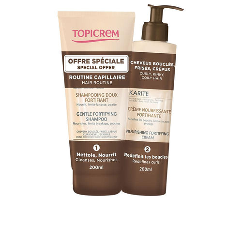 Topicrem Karite Ensemble De Soin Capillaire Shampooing Et Crème Nutrition Et Douceur Capillaire