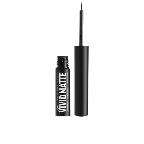 Nyx Professional Make Up Vivid Matte Liquid Eyeliner Black Stunning And Long Lasting Lines