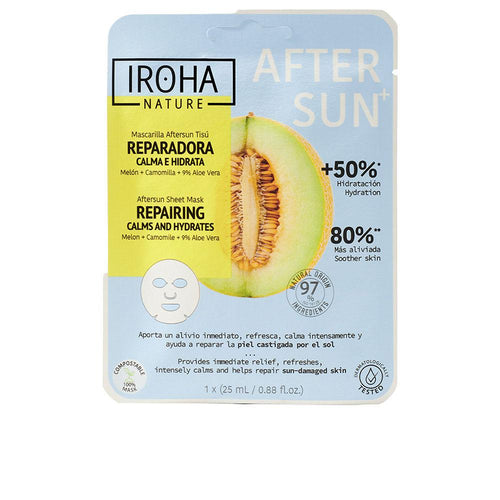 Iroha Aftersun Sheet Mask Gesichtsmaske Tief Hydratisiert Beruhigt Haut