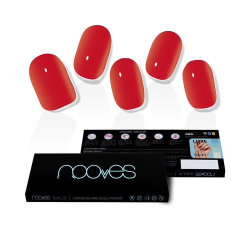 Nooves Films À Ongles En Gel Film À Ongles Crimson Red Premium Luxe Finition Salon Durable