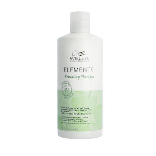 Wella Professionals Elements Shampooing Réparateur Doux Pour Tous Les Types De Cheveux Effet De Brillance Naturelle