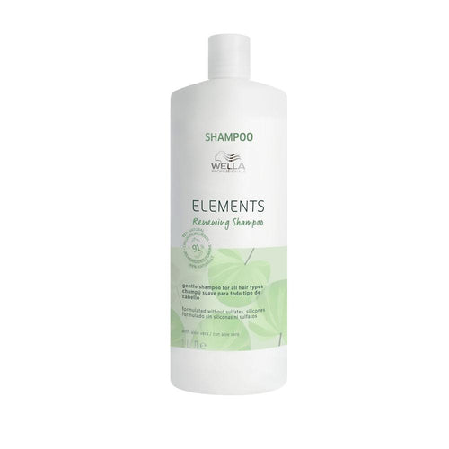 Wella Professionals Elements Shampooing Réparateur Doux Pour Tous Les Types De Cheveux Effet De Brillance Naturelle