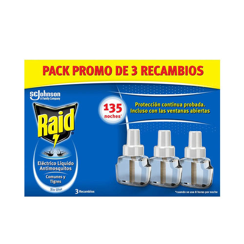Raid Proteccion Antimosquitos Solution Protection Anti Moustiques Défense 90 Nuits Efficace