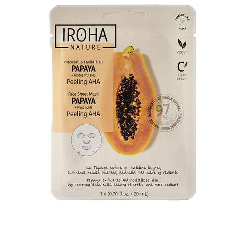 Iroha Papaya Peeling Aha Gesichtsmaske Strahlende Und Leuchtende Haut