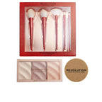 Revolution Make Up Ilumiadores & Brochas Highlighters And Brushes Set Luminous Glow