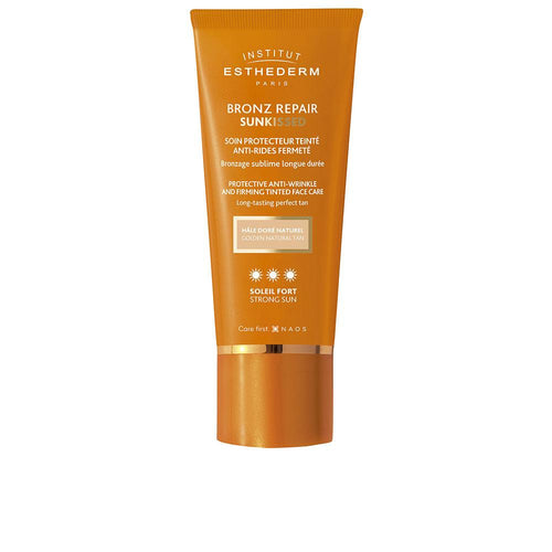 Institut Esthederm Bronz Repair Crème Visage Solaire Anti-Âge Teintée Pour Un Teint Doré