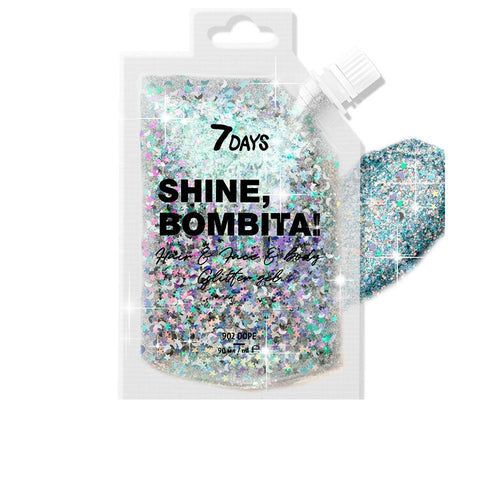 7Days Shine Bombita Gel Glitter Pour Cheveux Et Corps Brille Sur Les Réseaux Sociaux
