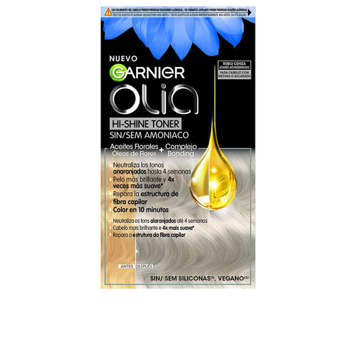 Garnier Olia Hi Shine Tóner Capilar Platinum Blonde Resplandor Natural Al Instante