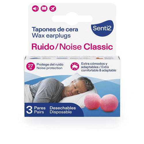 Senti2 Cuidado Auditivo Wax Earplugs Effective Noise Reduction