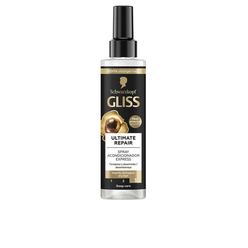 Schwarzkopf Mass Market Gliss Ultimate Repair Apres Shampoing Spray Pour Cheveux Abimés Triple Keratin Boost