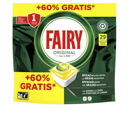 Fairy Fairy Todo En 1 Limon Capsules Détergentes Lave Vaisselle Nettoyage Puissant Au Citron