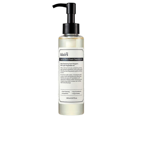 Klairs Gentle Black Aceite Limpiador Facial Piel Radiante