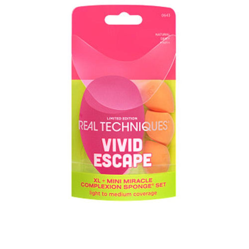 Real Techniques Vivid Escape Set D'éponge Maquillage Teint Sublime