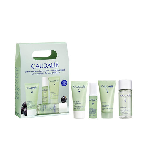 Caudalie Vinopure Set Routine Anti Acne Soin Du Visage Hydraté Et Mat