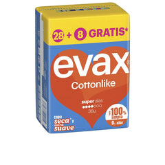 Evax Cottonlike Serviettes Hygiéniques Avec Ailes Protection Complète Contre Les Flux