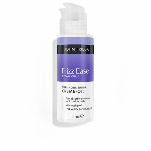 John Frieda Frizz-Ease Crema Aceite Nutritiva Para Cabello Rizado Rizos Vibrantes E Hidratados