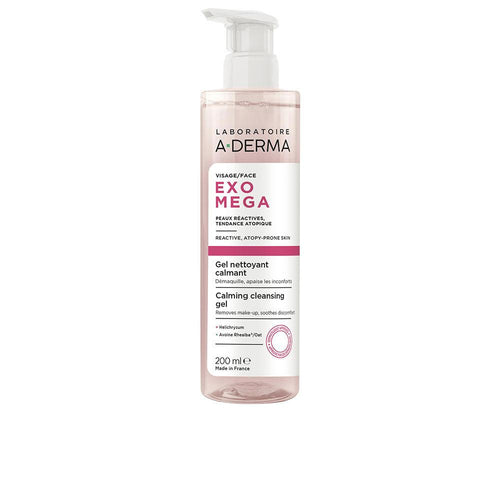 A-Derma Exomega Gel Limpiador Facial Para Piel Sensible Alivio Diario