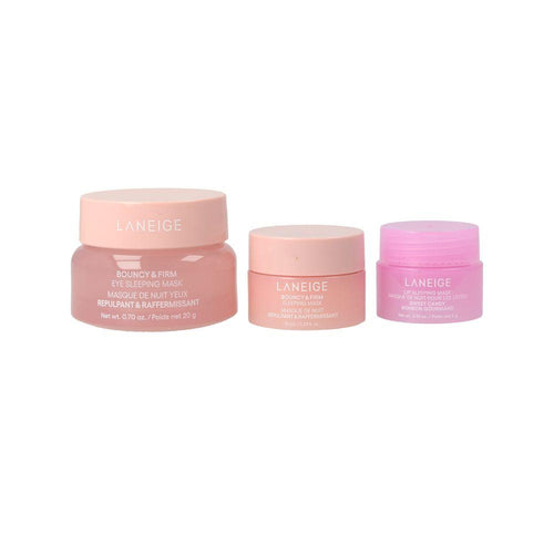 Laneige Bouncy & Firm Kit De Mascarillas Faciales Peptidos Coreanos Eficaces