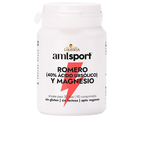 Amlsport Romero (40% Ácido Ursólico) Y Magnesio Complemento Alimenticio Soporte Metabólico Muscular
