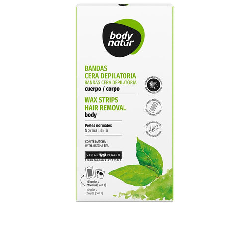 Body Natur Depilación Body Natur Wax Strips With Matcha Tea Effortless And Long Lasting