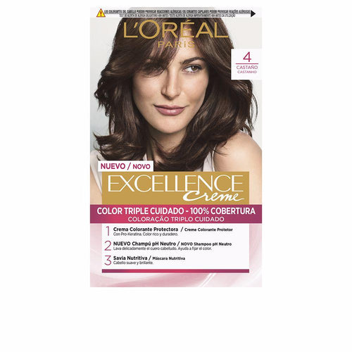 L'Oréal Paris Excellence Crema Tinte Para Color De Cabello Permanente Cobertura Total Canas