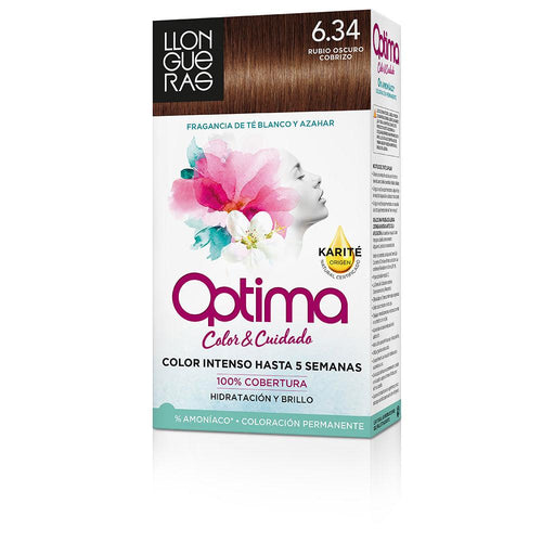 Llongueras Optima Tinte Para Cabello Permanente Passion Chocolate Cobertura Gris Superior