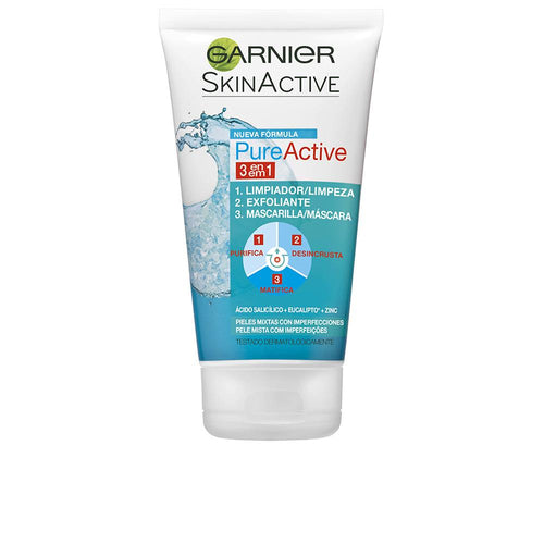 Garnier Pure Active Gel Limpiador 3 In 1 Fresco Y Mate