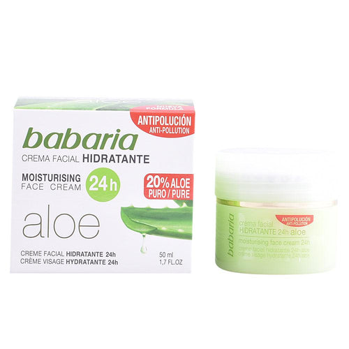 Babaria Aloe Vera Moisturizing Facial Cream 24 Hours Complete Hydration All Day