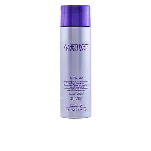 Farmavita Amethyste Silver Shampoo For Gray And Blonde Hair Eliminates Yellow Tones